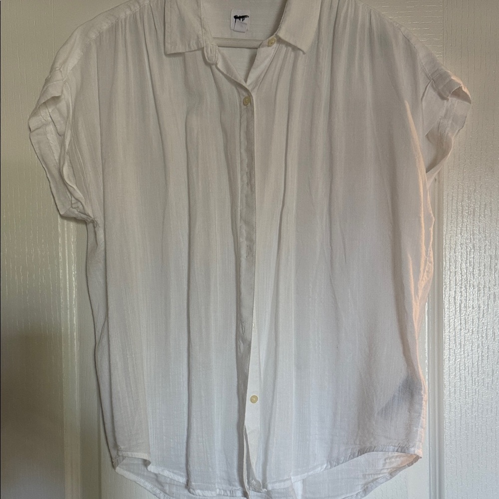 GAP white Button-Up Blouse